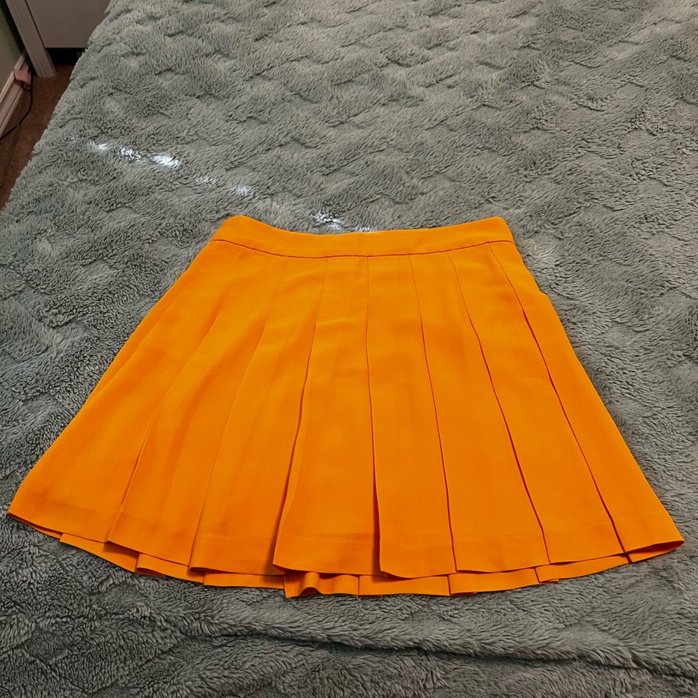 Aritzia Sunday Best Orange Skirt (Size 2)